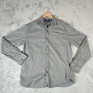 Forever 21 Shirt Mens Medium Gray Button Up Long Sleeve Casual Normcore Gorpcor